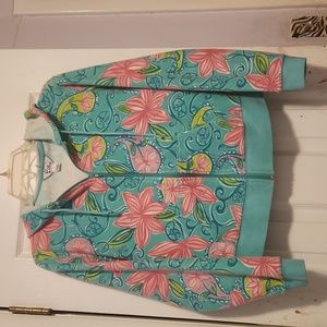 Lily pulizer terry Sweat shirt, excellent Girls  size L , fits women size S, M